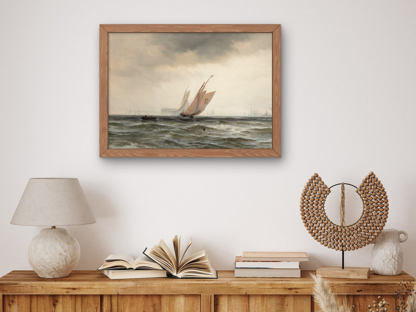 New York Harbor by Edward Moran 1872, Wall Art Print, Fine Art Reproduction, Museum Quality Decor, Poster