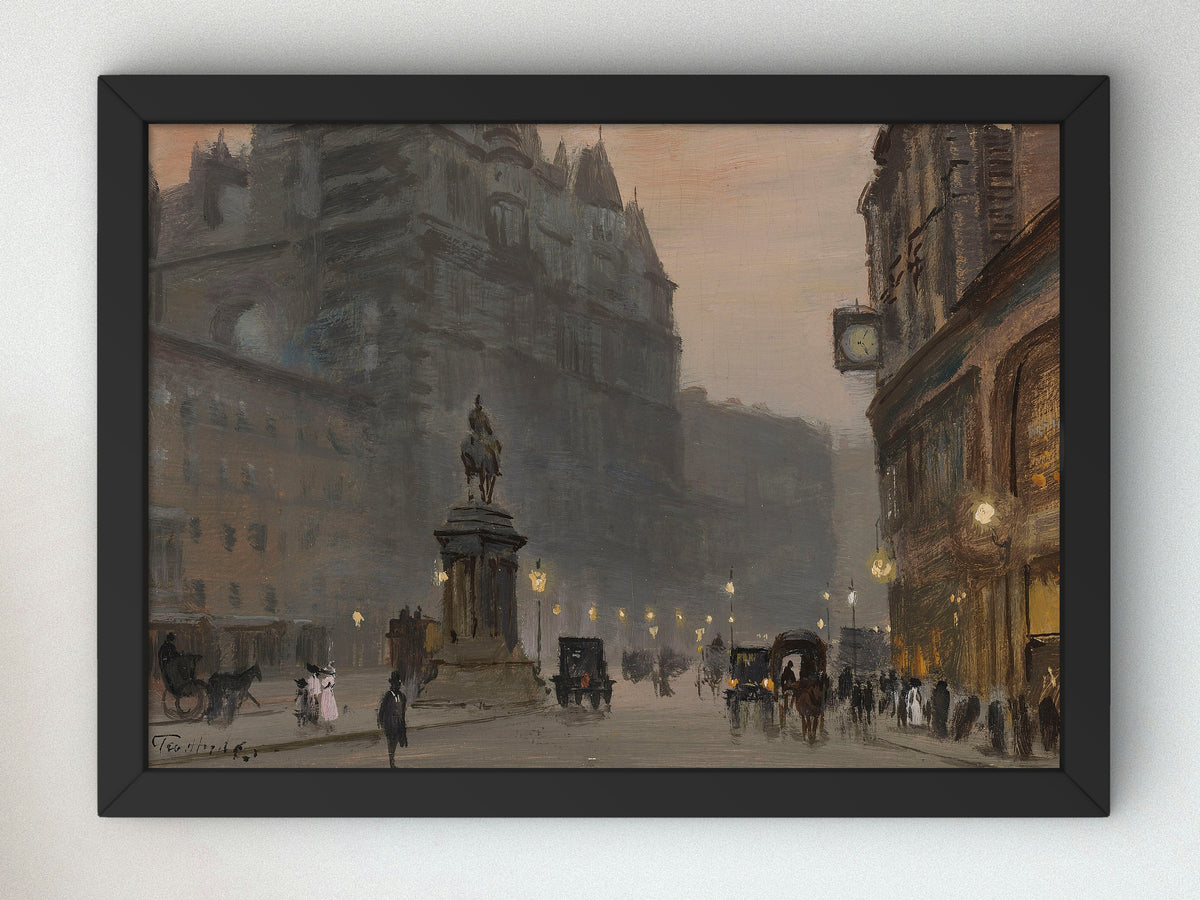 In Knightsbridge and Down Piccadilly by the Green Park by George Hyde Pownall, Wall Art Print, Fine Art Reproduction, Museum Quality Decor