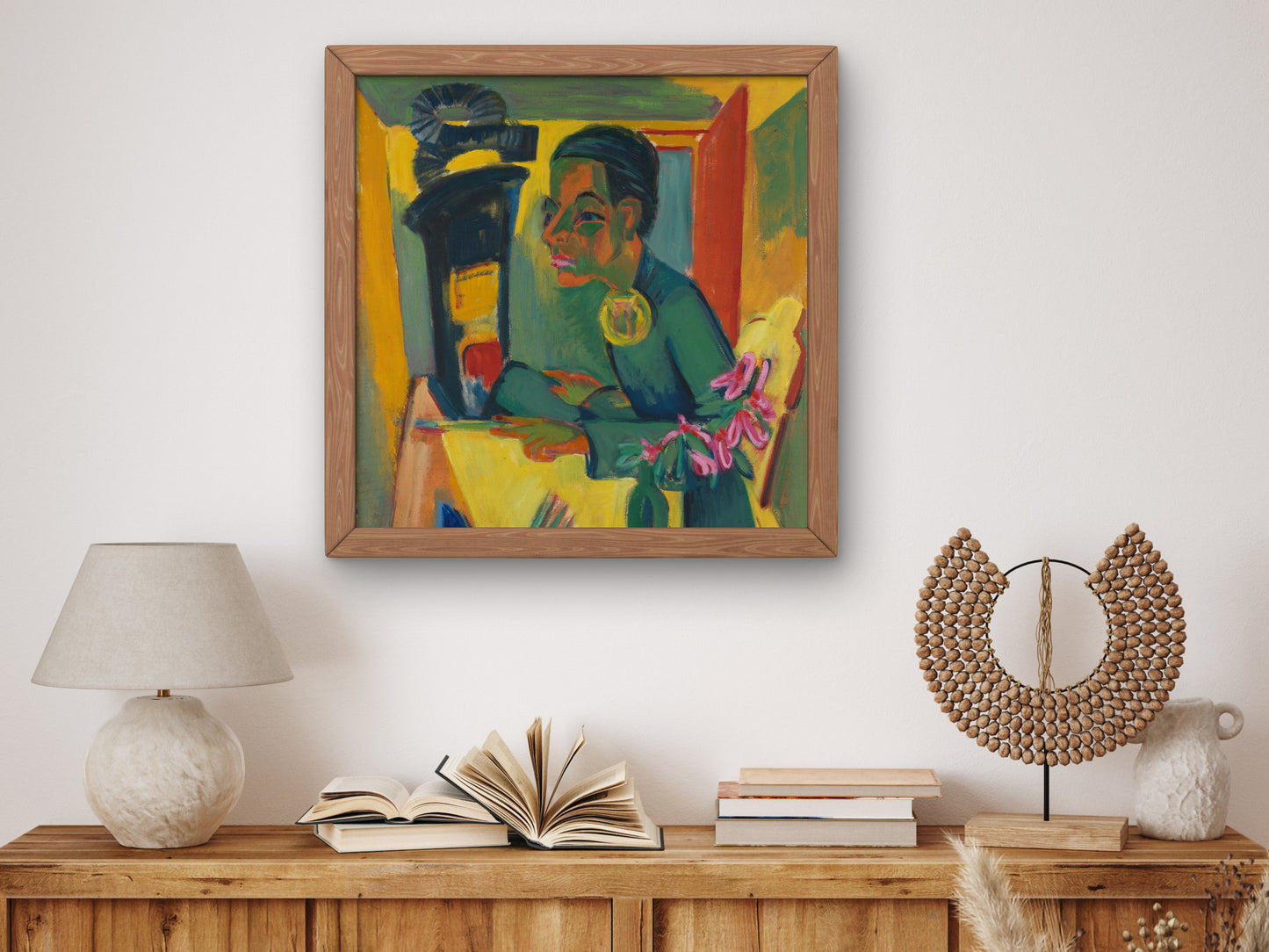 Self Portrait as a Painter by Ernst Ludwig Kirchner 1920, Wall Art Print, Fine Art Reproduction, Museum Quality Decor, Poster