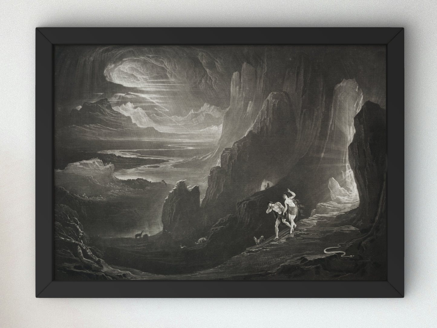 Adam and Eve Driven Out of Paradise by John Martin 1824, Wall Art Print, Fine Art Reproduction, Museum Quality Decor, Poster