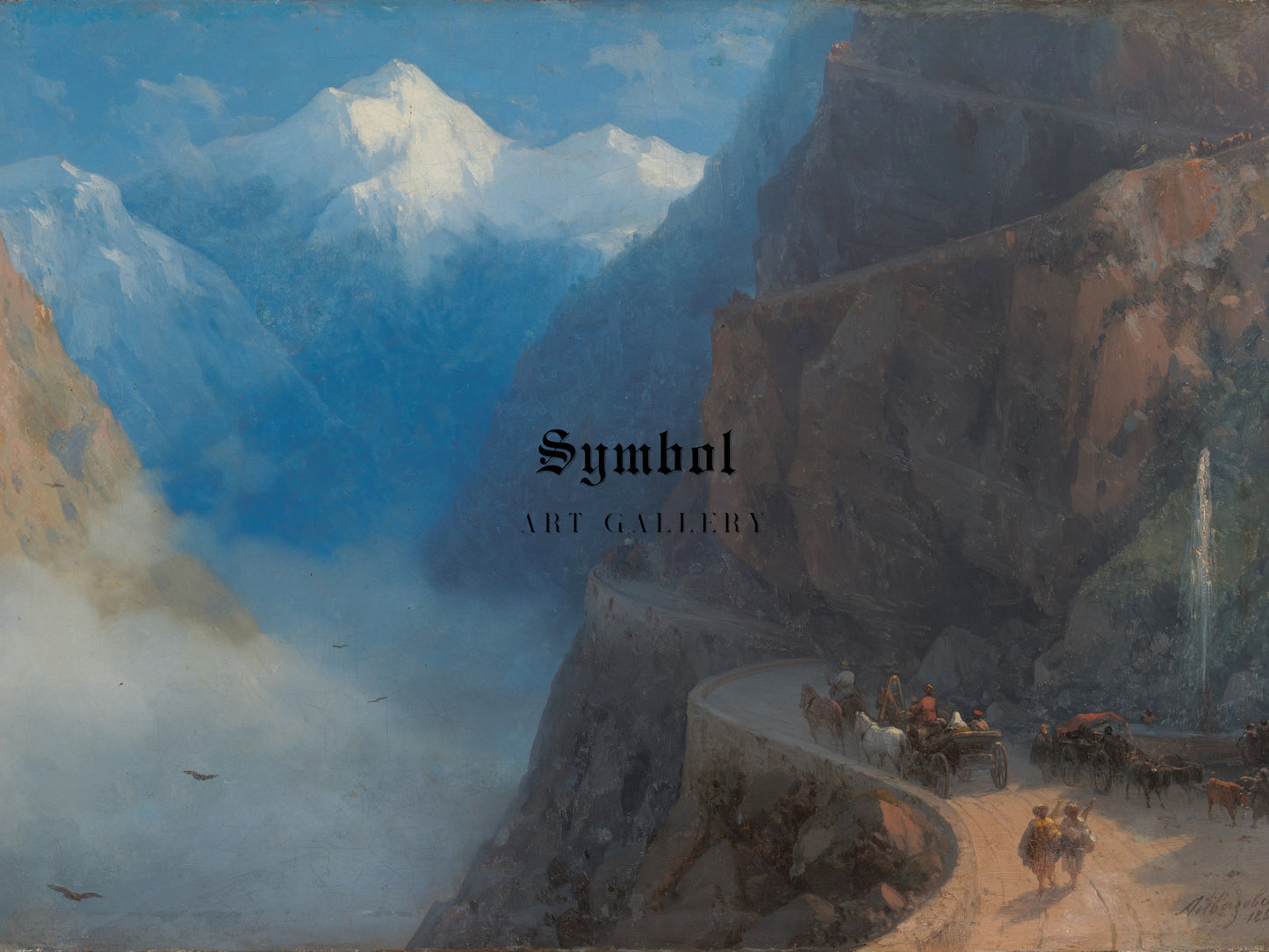 From Mleta to Gudauri by Ivan Konstantinovich Aivazovsky 1868, Wall Art Print, Fine Art Reproduction, Museum Quality Decor, Poster