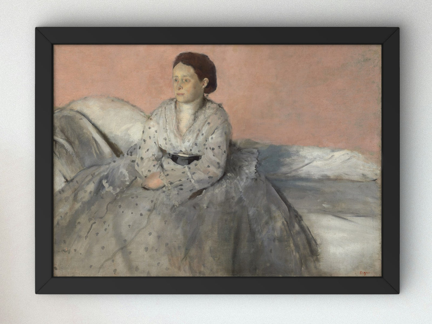 Madame René de Gas by Edgar Degas 1873, Wall Art Print, Fine Art Reproduction, Museum Quality Decor, Poster
