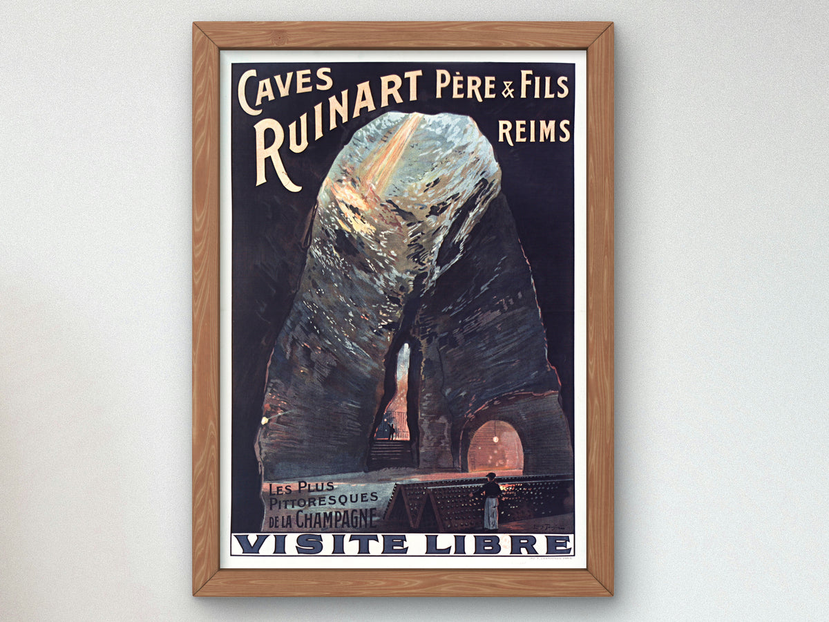 Ruinart Père and Fils Cellars Reims by Louis Tauzin 1914, Wall Art Print, Fine Art Reproduction, Museum Quality Decor, Poster