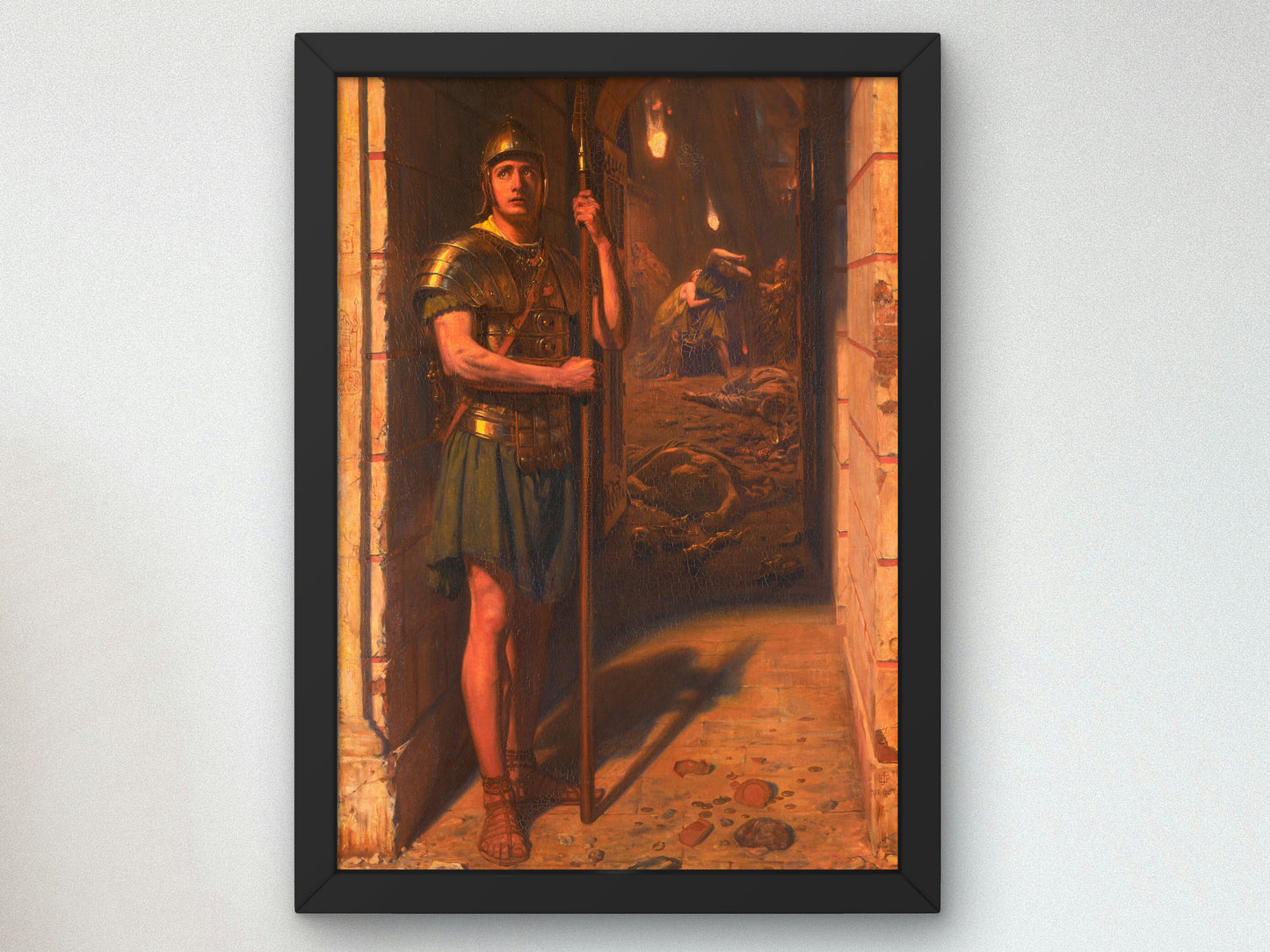 Faithful unto Death by Edward John Poynter 1865, Wall Art Print, Fine Art Reproduction, Museum Quality Decor, Poster