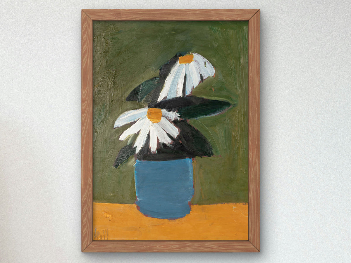 Fleurs au pot bleu by Nicolas de Staël 1954, Wall Art Print, Fine Art Reproduction, Museum Quality Decor, Poster