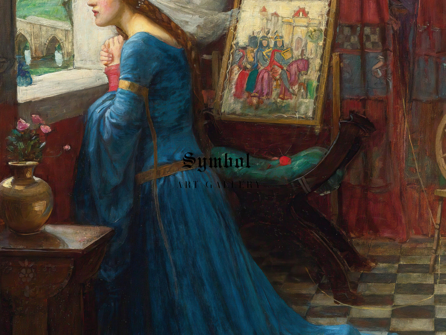 Fair Rosamund by John William Waterhouse 1916, Wall Art Print, Fine Art Reproduction, Museum Quality Decor, Poster