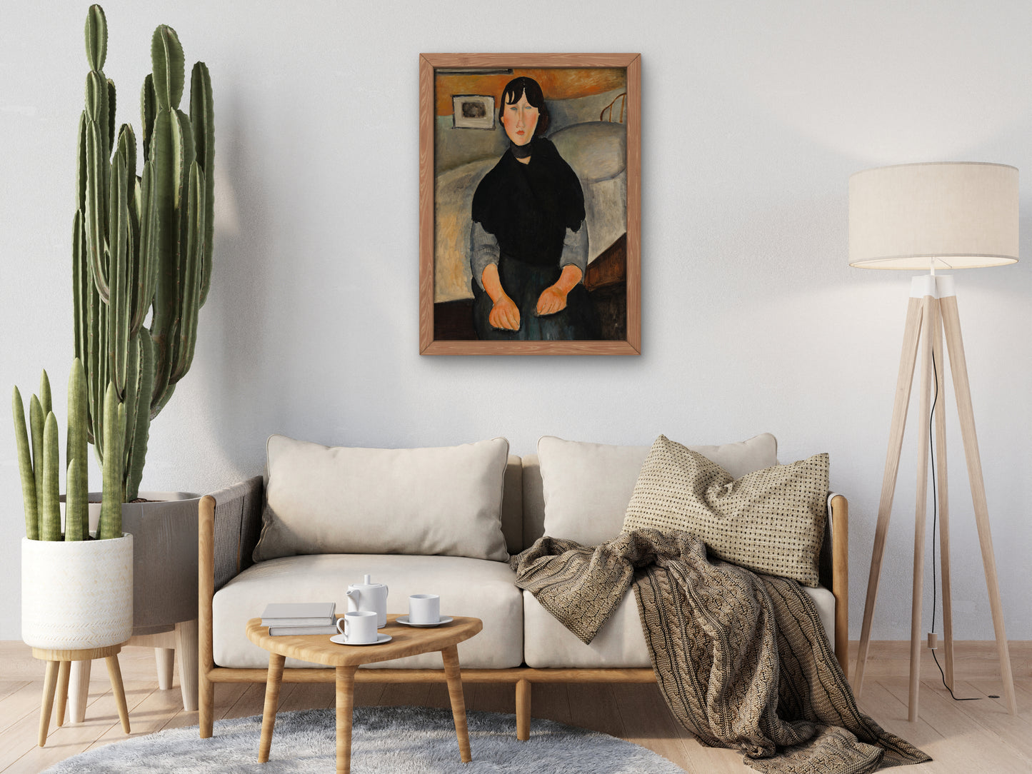 Young Woman of the People by Amedeo Modigliani 1918, Wall Art Print, Fine Art Reproduction, Museum Quality Decor, Poster