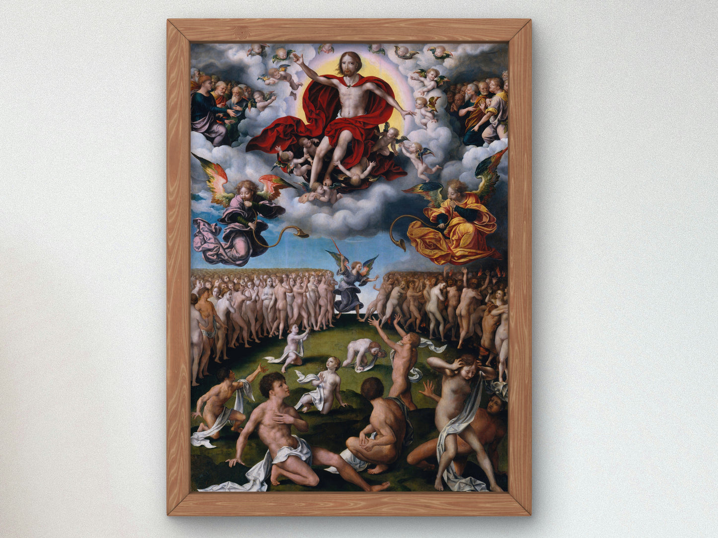 The Last Judgment by Joos van Cleve 1525, Wall Art Print, Fine Art Reproduction, Museum Quality Decor, Poster