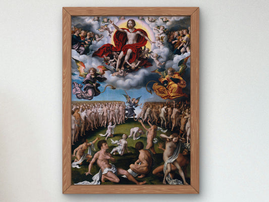 The Last Judgment by Joos van Cleve 1525, Wall Art Print, Fine Art Reproduction, Museum Quality Decor, Poster