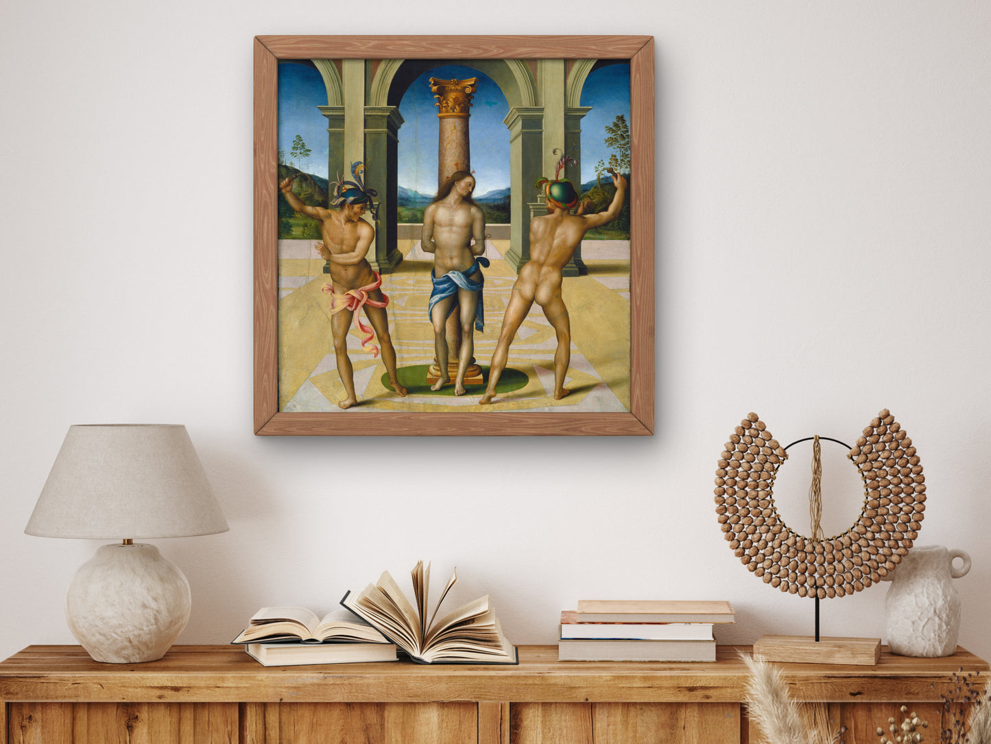 The Flagellation of Christ by Francesco d'Ubertino 1512, Wall Art Print, Fine Art Reproduction, Museum Quality Decor, Poster