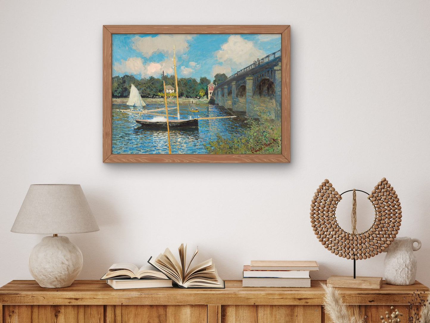 The Bridge at Argenteuil by Claude Monet 1874, Wall Art Print, Fine Art Reproduction, Museum Quality Decor, Poster