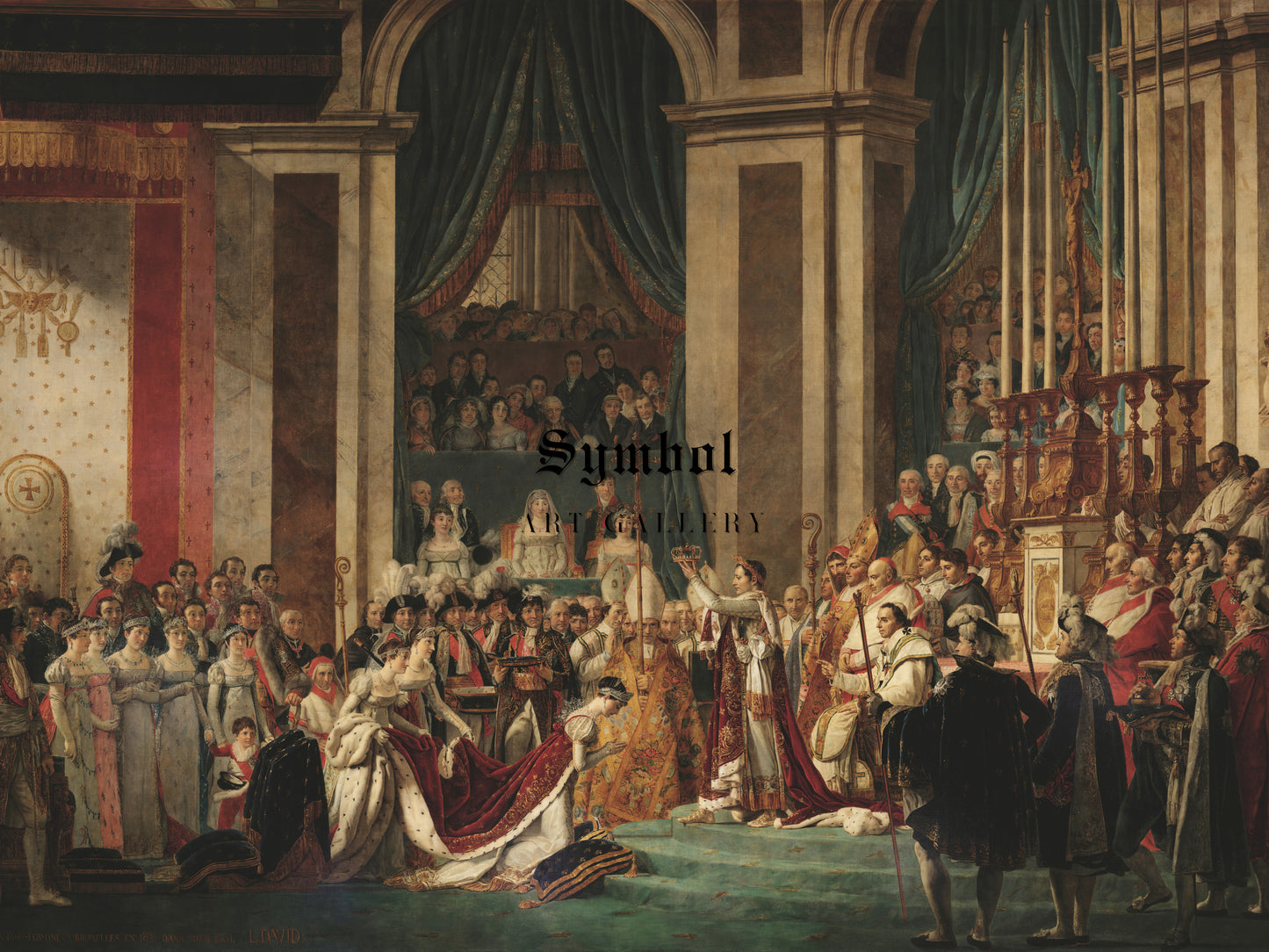 Le Sacré de Napoléon by Jacques Louis David 1805, Wall Art Print, Fine Art Reproduction, Museum Quality Decor, Poster