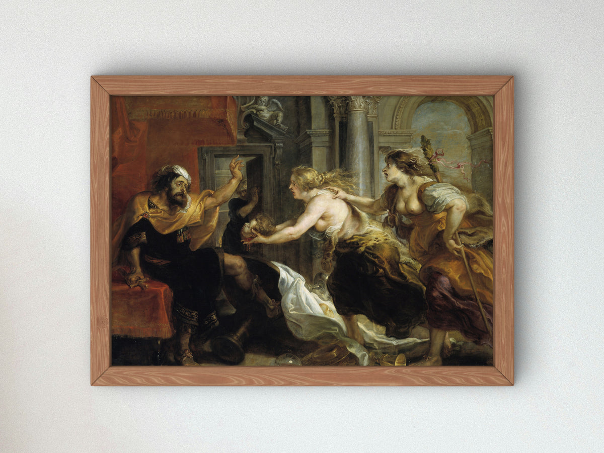 Tereus Confronted with the Head of His Son Itylus by Peter Paul Rubens 1636, Wall Art Print, Fine Art Reproduction, Museum Quality Decor