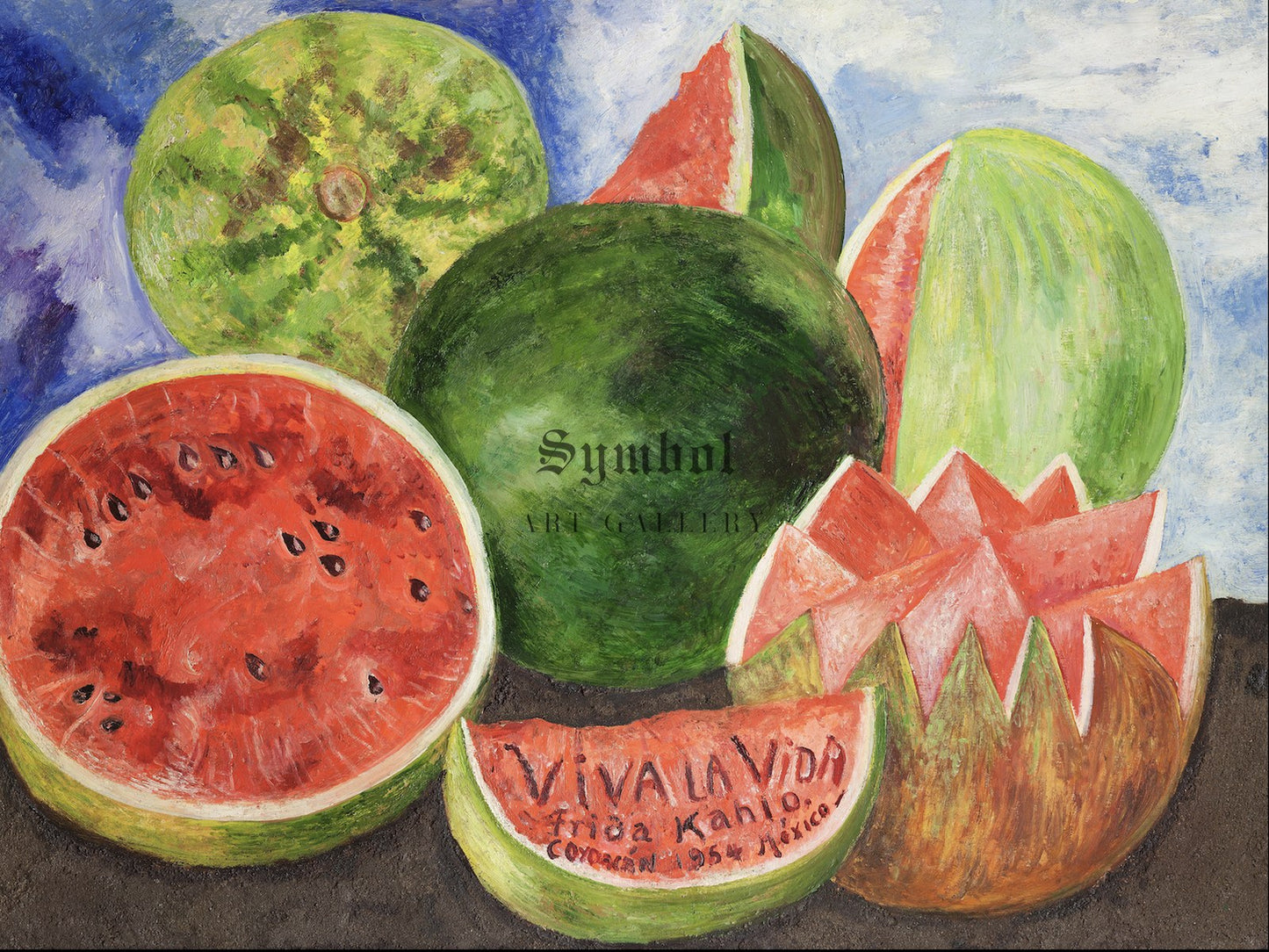 Viva la Vida by Frida Kahlo 1954, Wall Art Print, Fine Art Reproduction, Museum Quality Decor, Poster