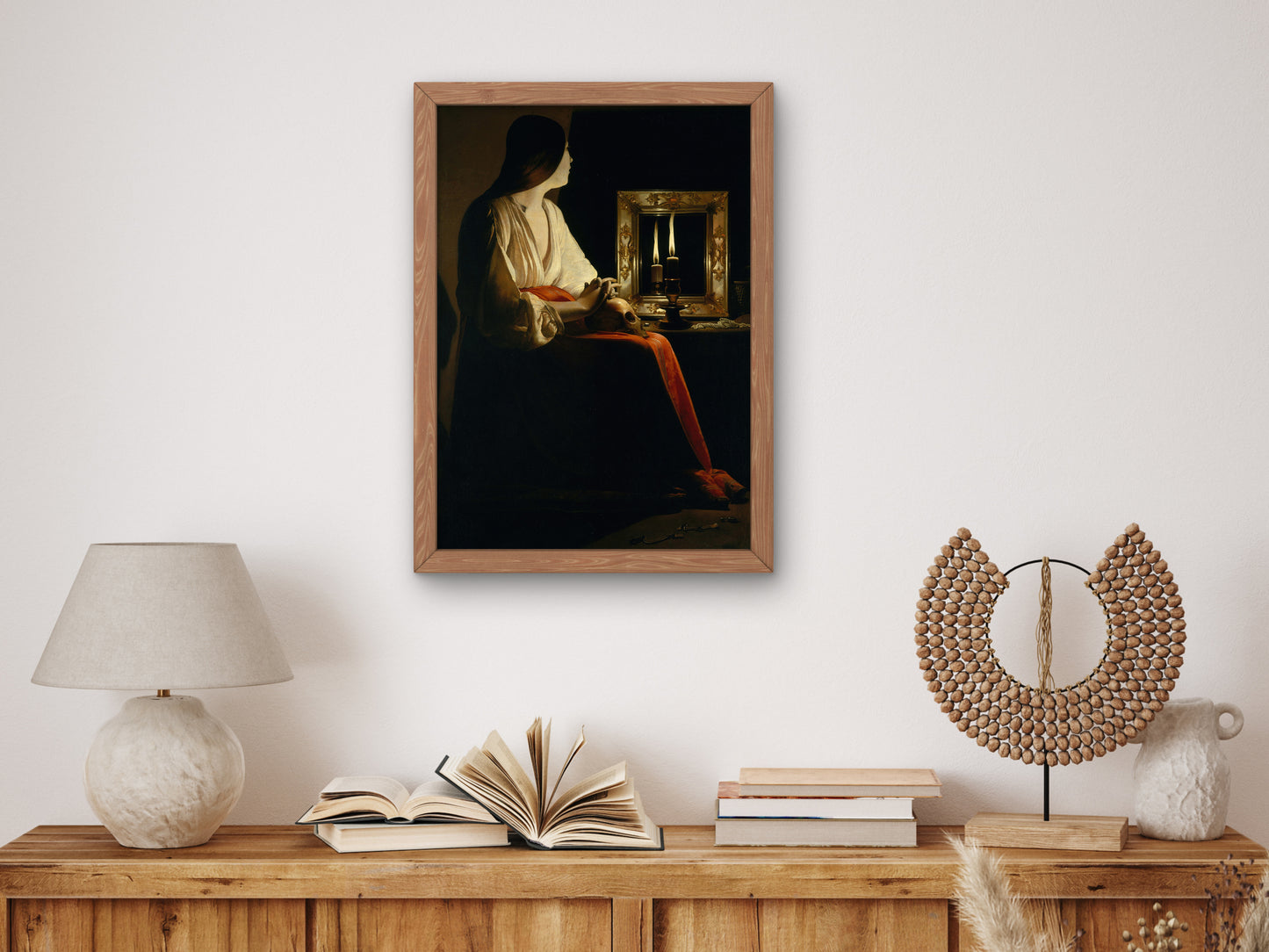 The Penitent Magdalen by Georges de La Tour 1640, Wall Art Print, Fine Art Reproduction, Museum Quality Decor, Poster