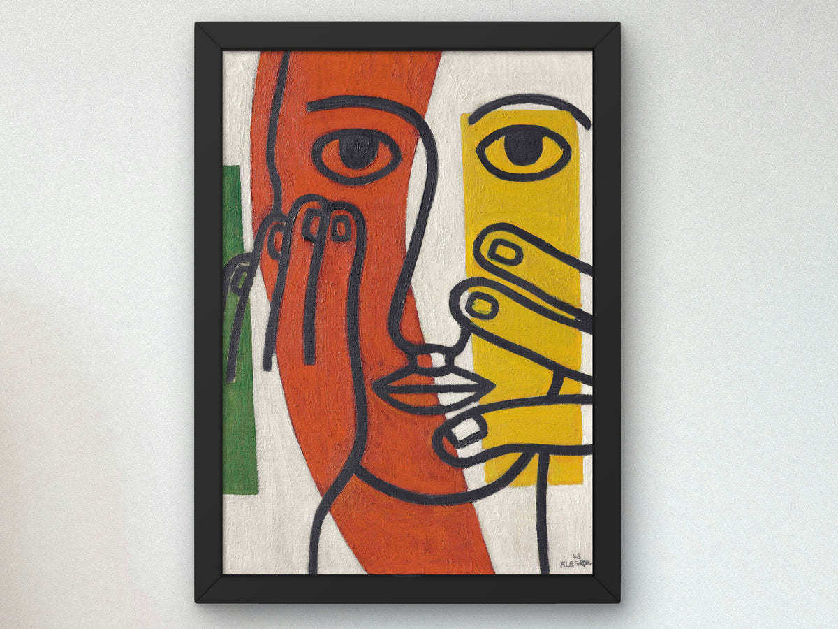Head of a Woman, Figure II by Fernand Léger 1948, Wall Art Print, Fine Art Reproduction, Museum Quality Decor, Poster