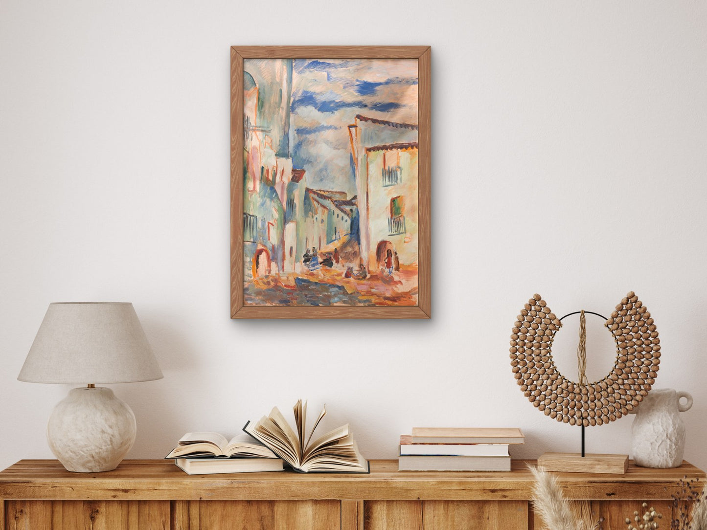 Street in a City of Spain by Elena Popea, Wall Art Print, Fine Art Reproduction, Museum Quality Decor, Poster