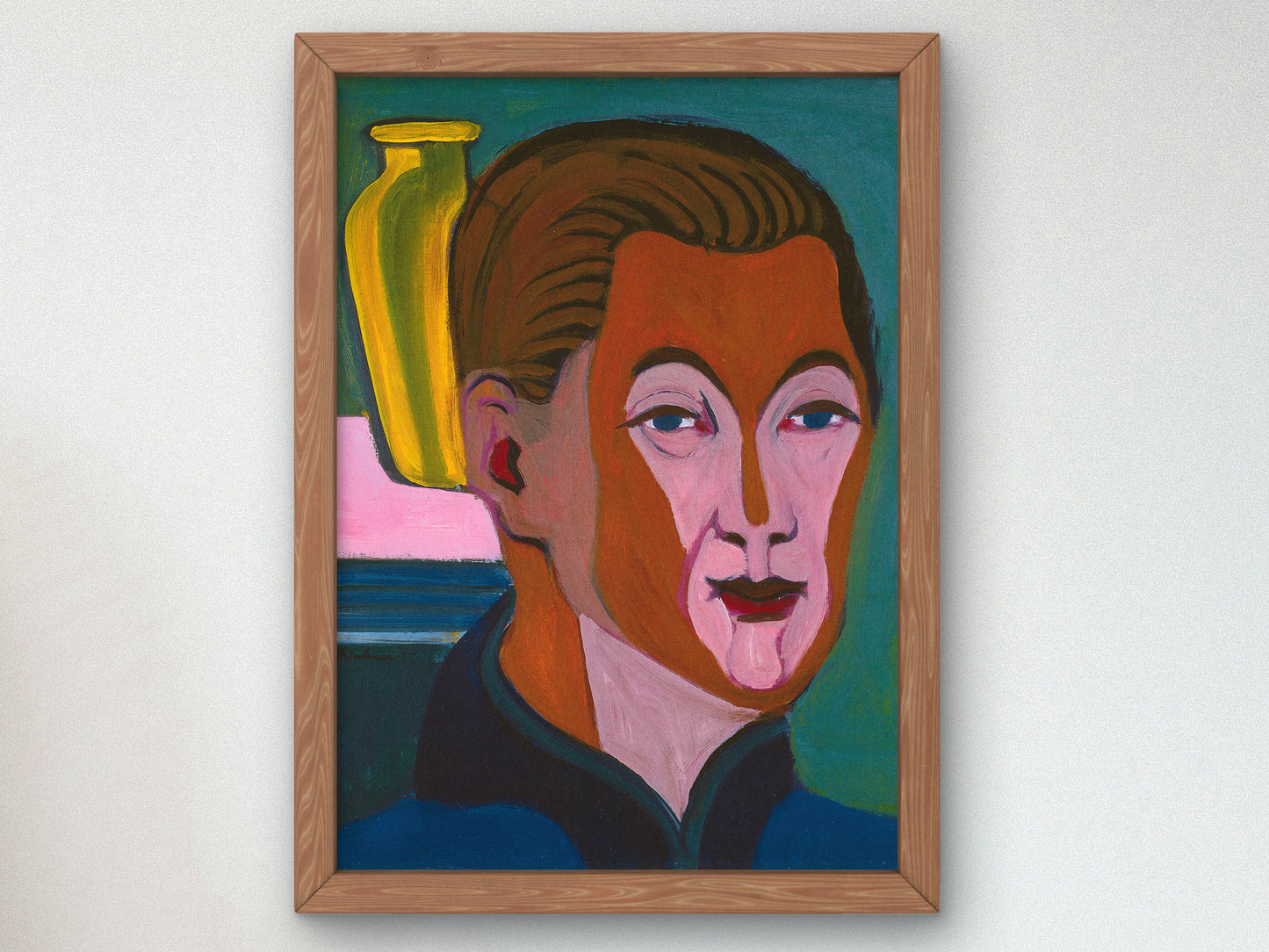 Self Portrait by Ernst Ludwig Kirchner 1925, Wall Art Print, Fine Art Reproduction, Museum Quality Decor, Poster