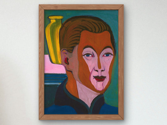 Self Portrait by Ernst Ludwig Kirchner 1925, Wall Art Print, Fine Art Reproduction, Museum Quality Decor, Poster