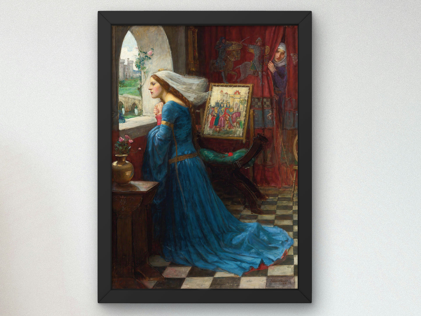 Fair Rosamund by John William Waterhouse 1916, Wall Art Print, Fine Art Reproduction, Museum Quality Decor, Poster