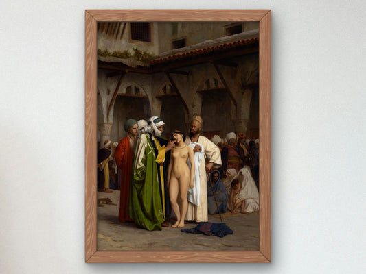 The Slave Market by Jean Léon Gérôme 1866, Wall Art Print, Fine Art Reproduction, Museum Quality Decor, Poster