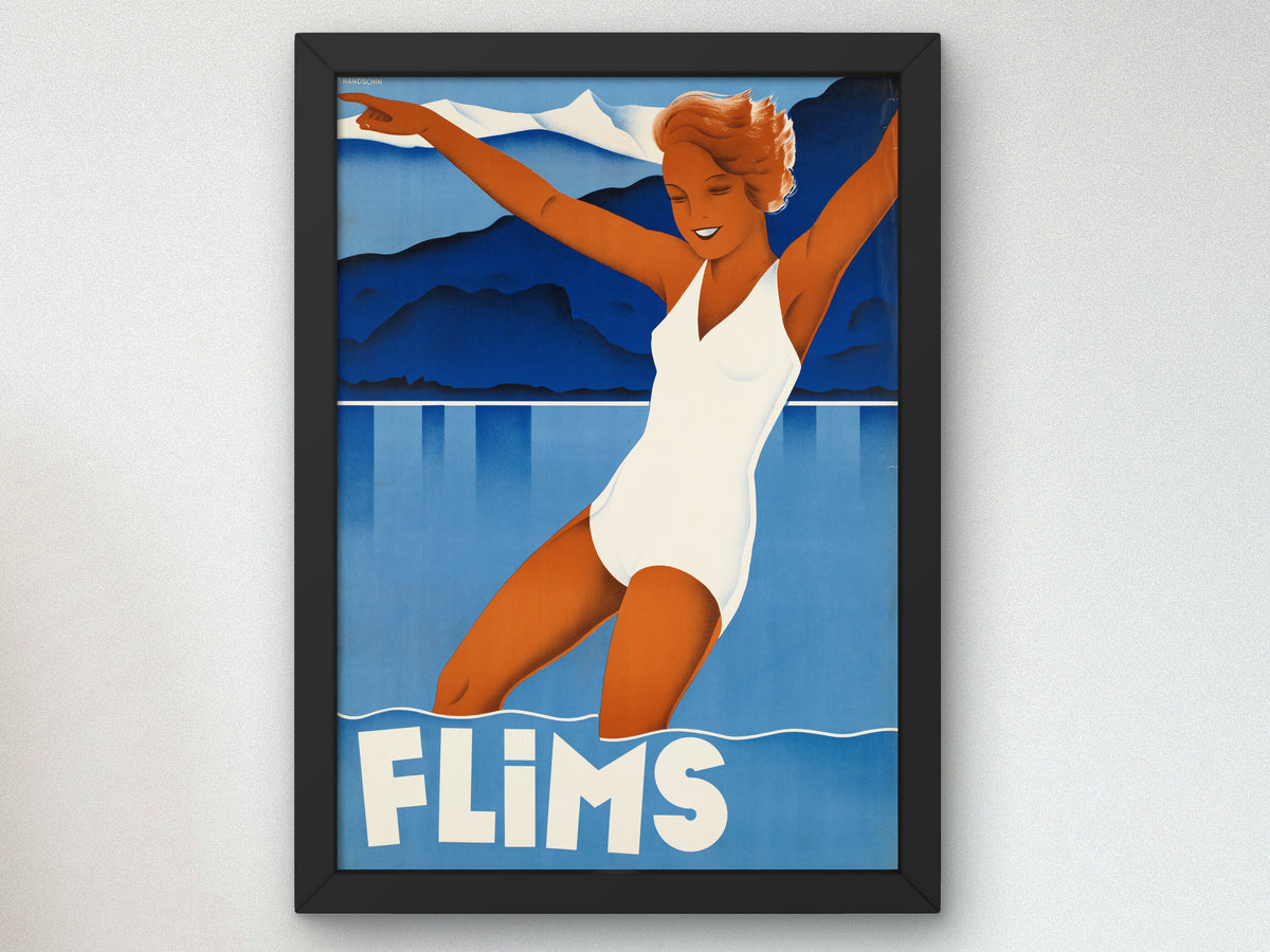 Flims by Anonymous, Wall Art Print, Fine Art Reproduction, Museum Quality Decor, Poster