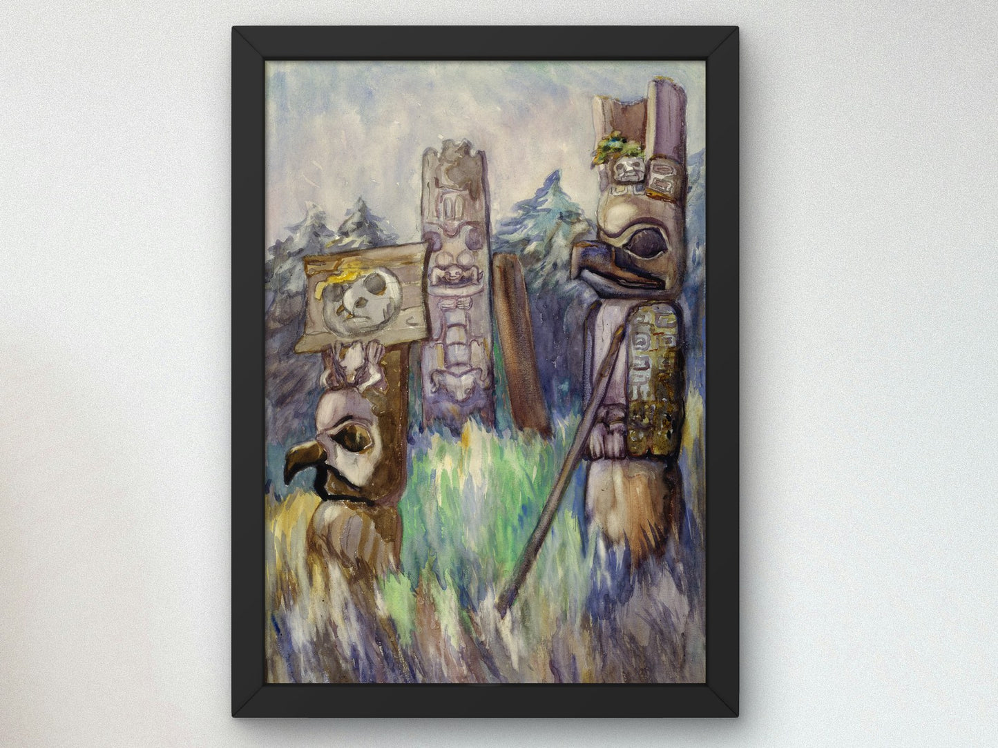 Field with Pole by Emily Carr 1912, Wall Art Print, Fine Art Reproduction, Museum Quality Decor, Poster
