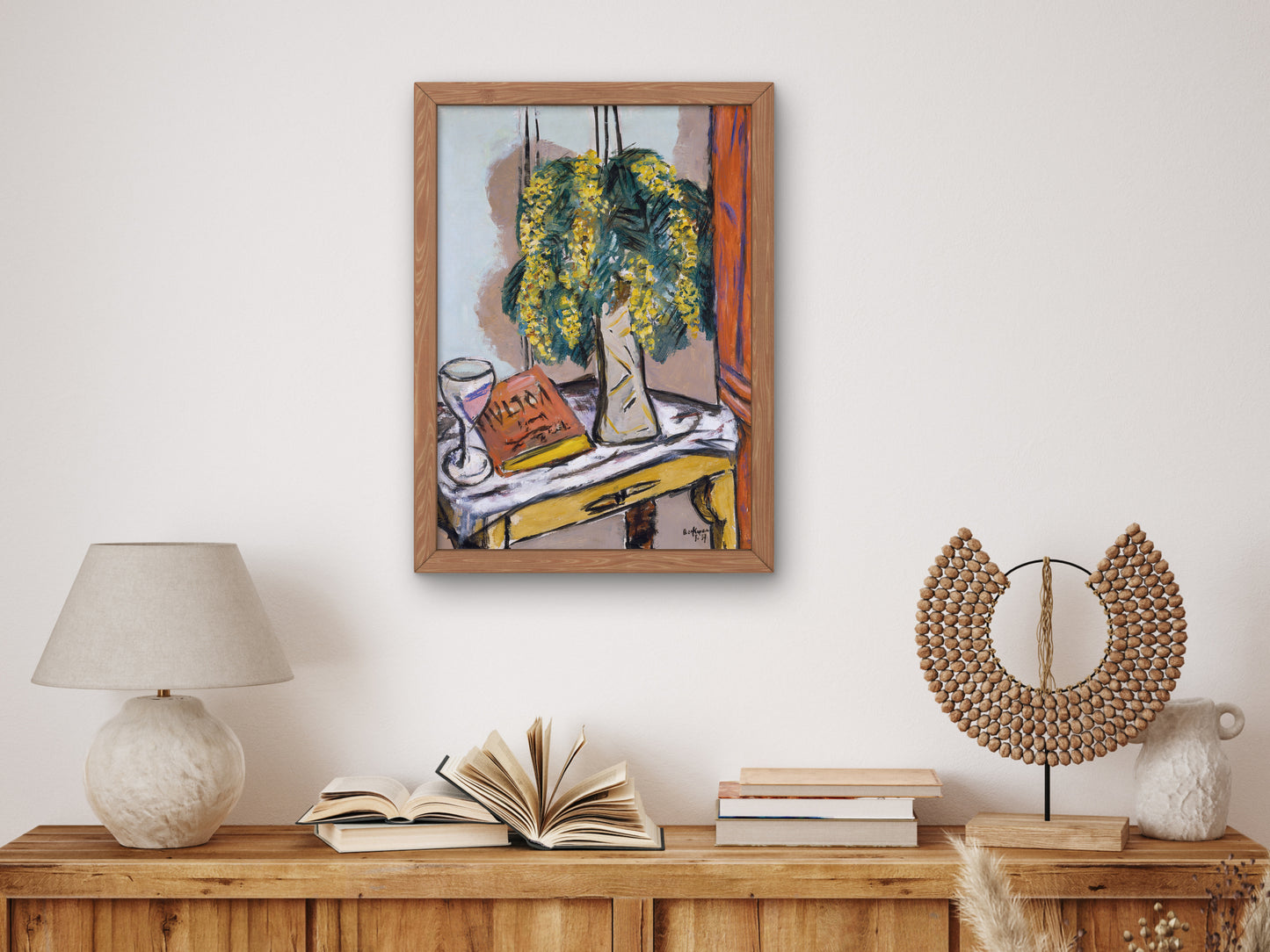 Still Life with Mimosas by Max Beckmann 1939, Wall Art Print, Fine Art Reproduction, Museum Quality Decor, Poster