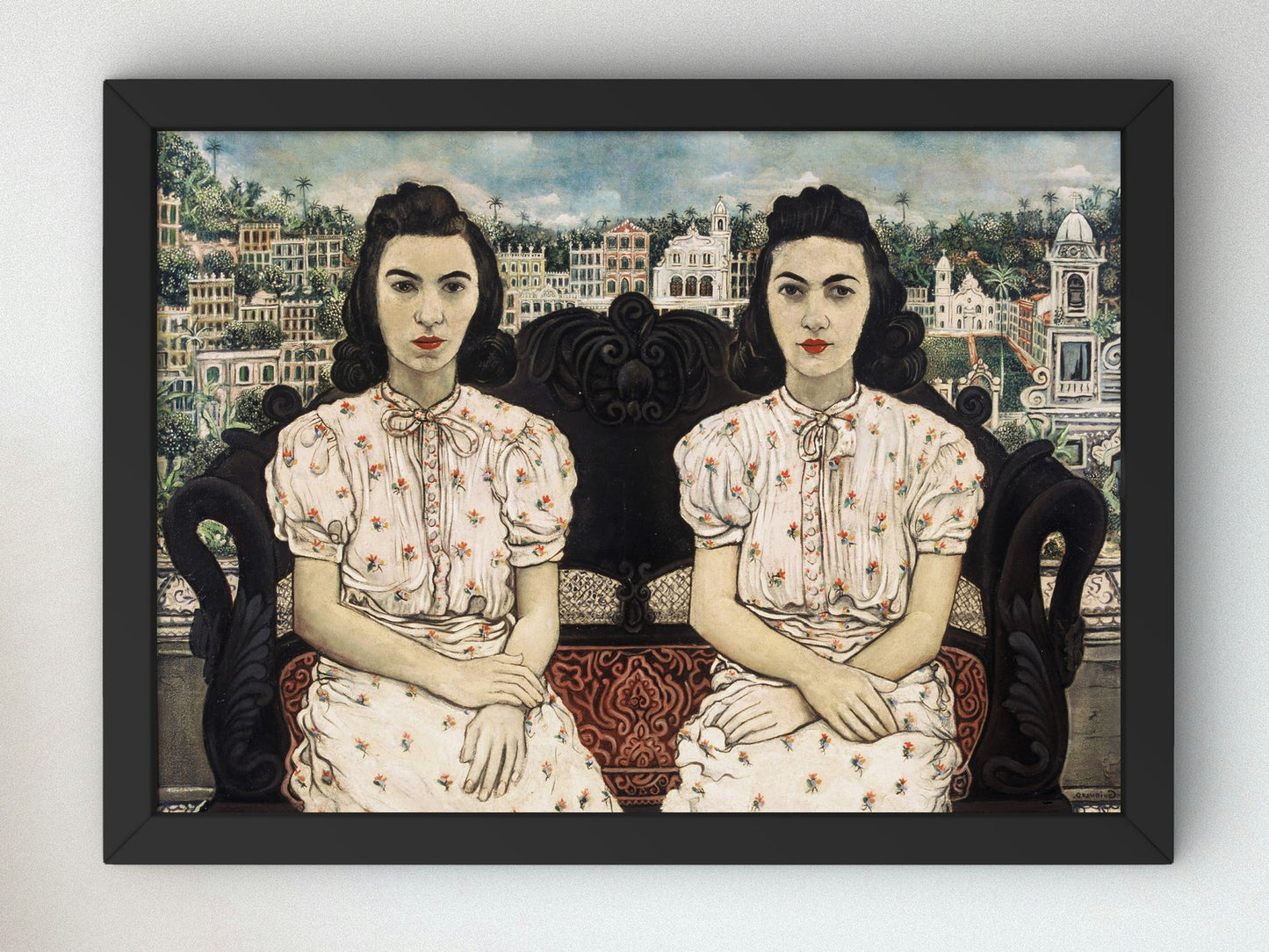 Lea e Maura by Alberto da Veiga Guignard 1940, Wall Art Print, Fine Art Reproduction, Museum Quality Decor, Poster