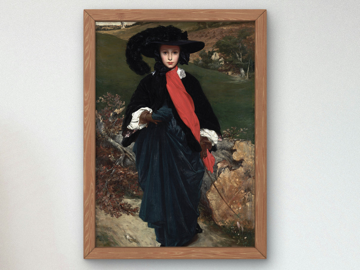 Portrait of May Sartoris by Frederic Leighton 1860, Wall Art Print, Fine Art Reproduction, Museum Quality Decor, Poster