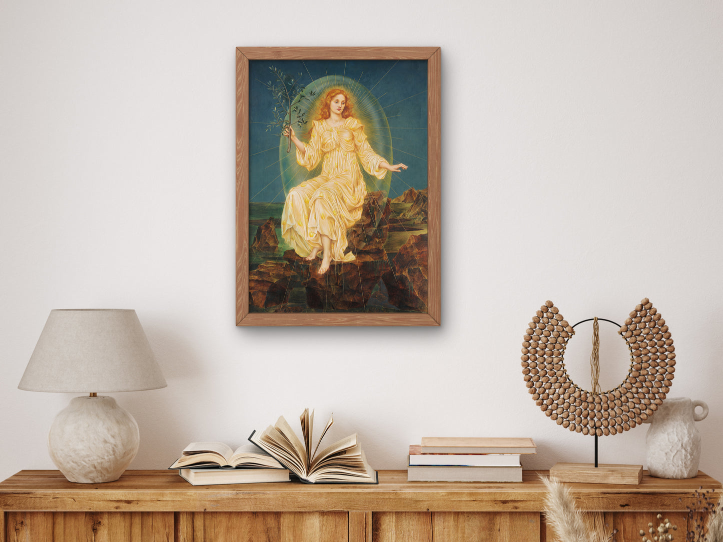 Lux in Tenebris by Evelyn De Morgan 1895, Wall Art Print, Fine Art Reproduction, Museum Quality Decor, Poster