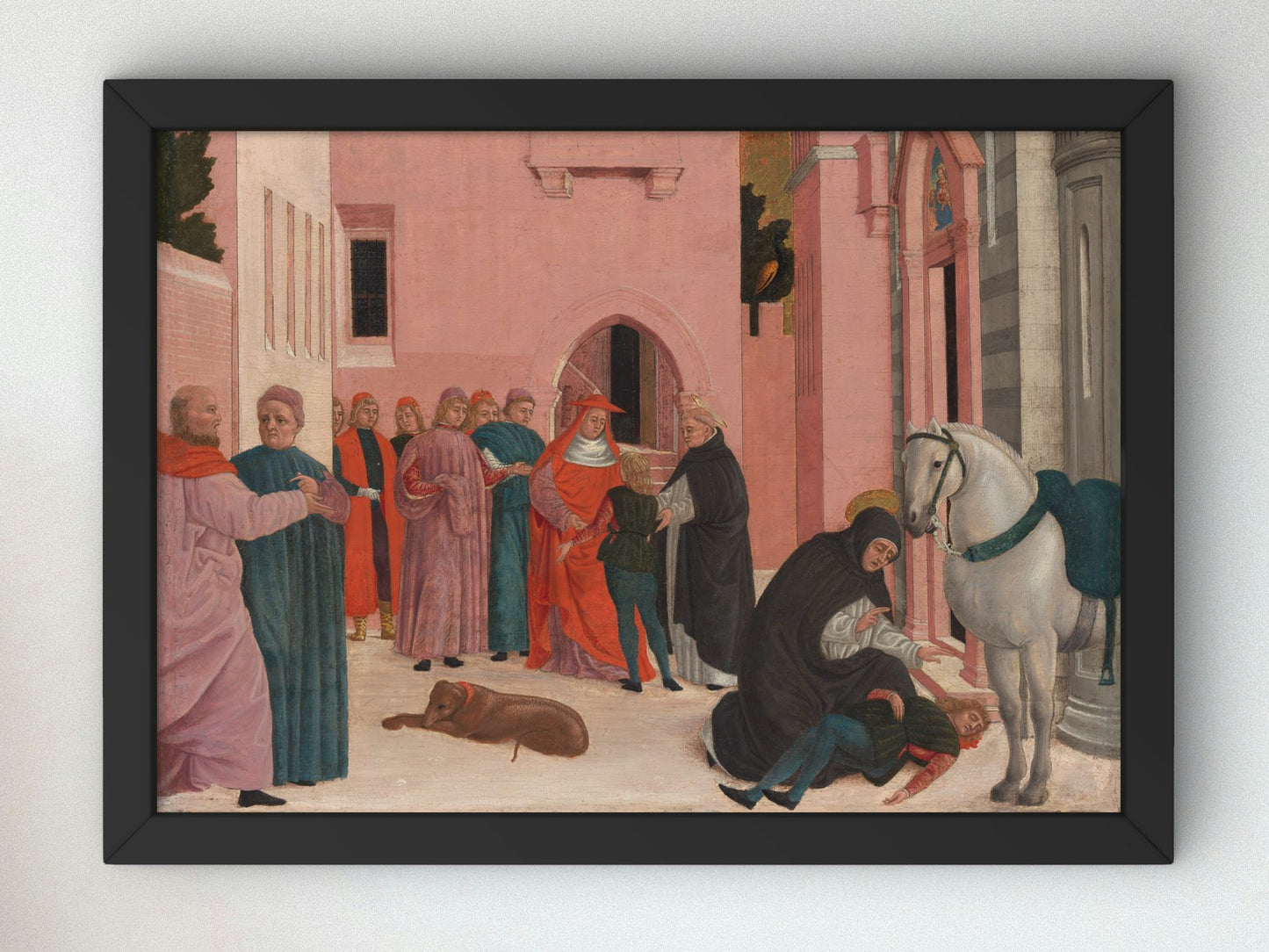 Saint Dominic Resuscitating Napoleone Orsini by Bartolomeo Degli Erri 1467, Wall Art Print, Fine Art Reproduction, Museum Quality Decor