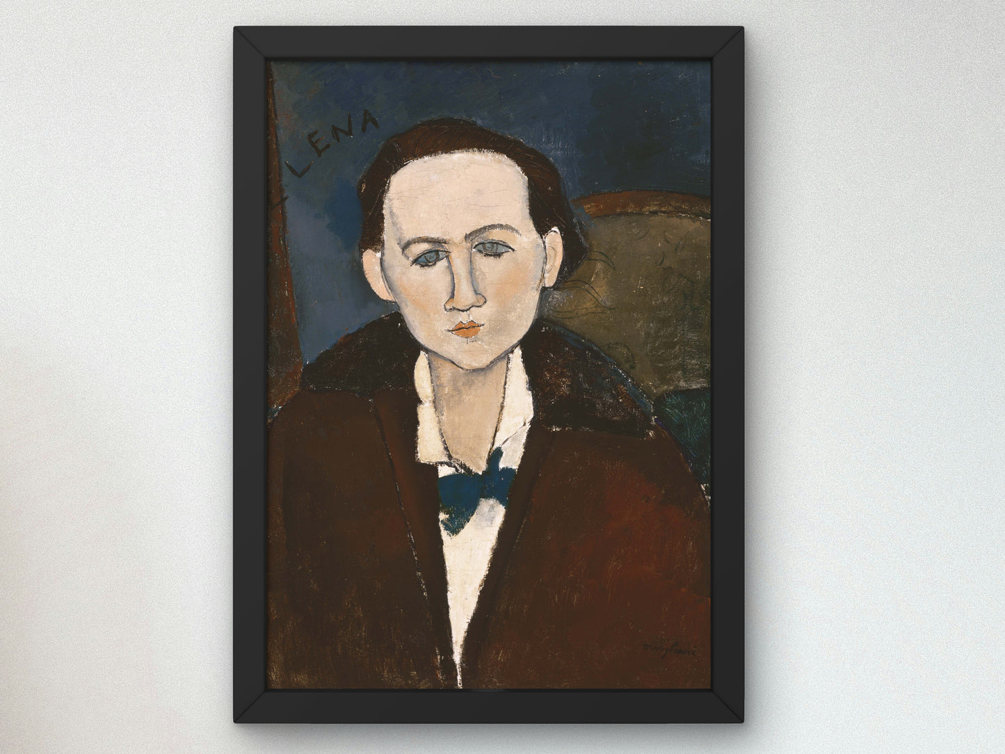 Elena Povolozky by Amedeo Modigliani 1918, Wall Art Print, Fine Art Reproduction, Museum Quality Decor, Poster