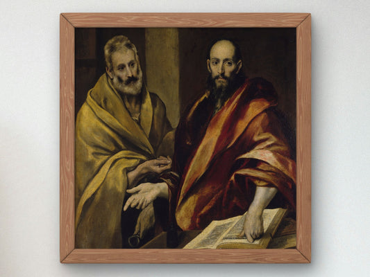 Saints Peter and Paul by El Greco 1587, Wall Art Print, Fine Art Reproduction, Museum Quality Decor, Poster