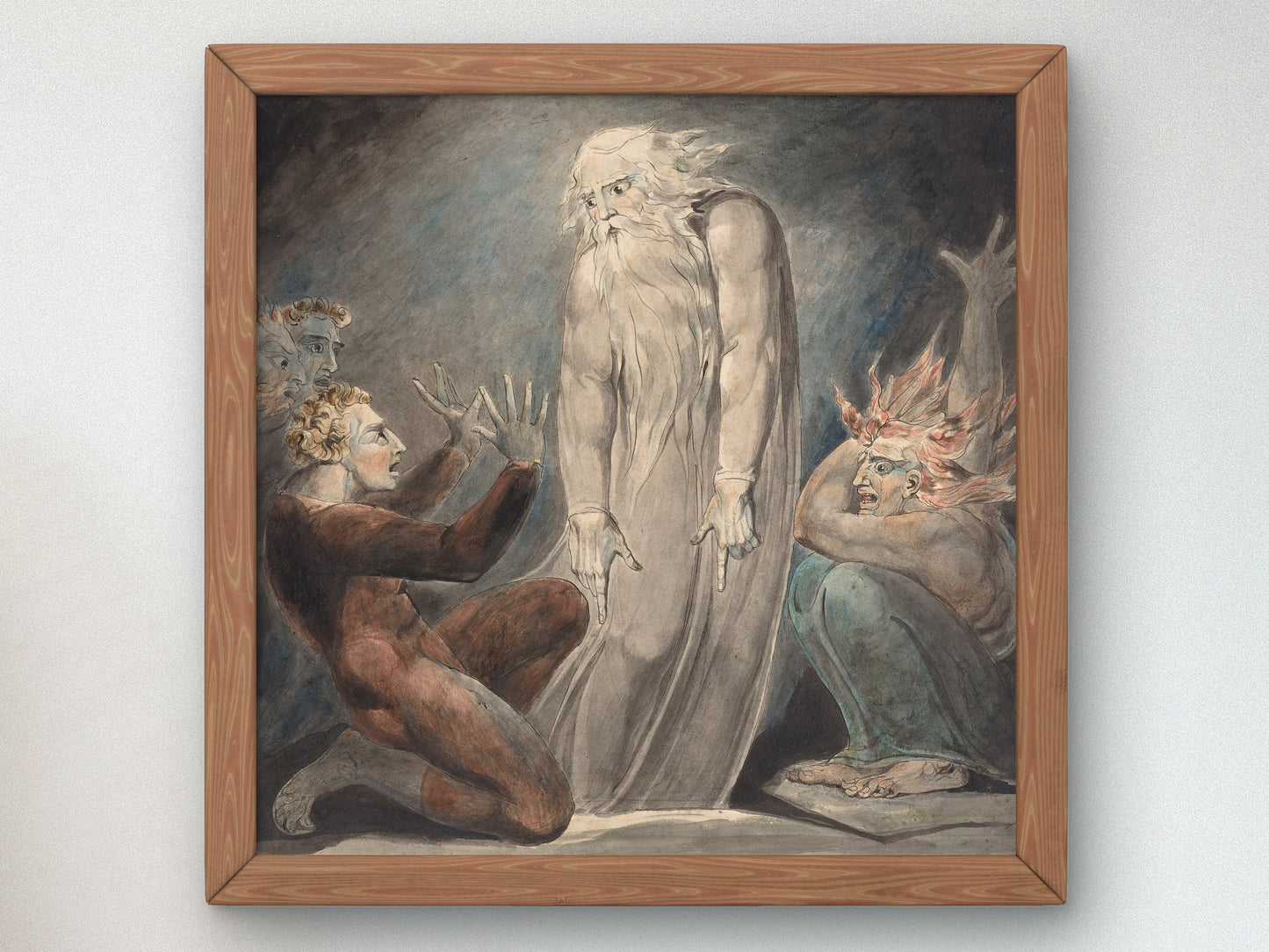 The Ghost of Samuel Appearing to Saul by William Blake 1800, Wall Art Print, Fine Art Reproduction, Museum Quality Decor, Poster