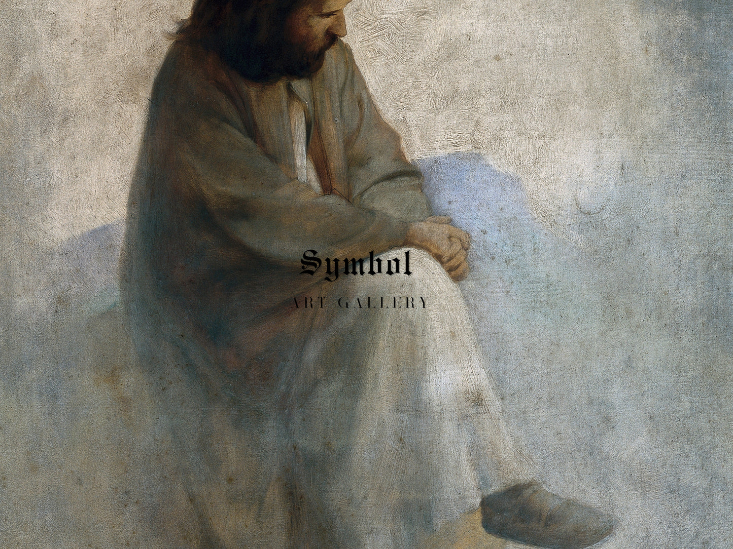 Self Portrait as Christ by Karl Wilhelm Diefenbach 1892, Wall Art Print, Fine Art Reproduction, Museum Quality Decor, Poster