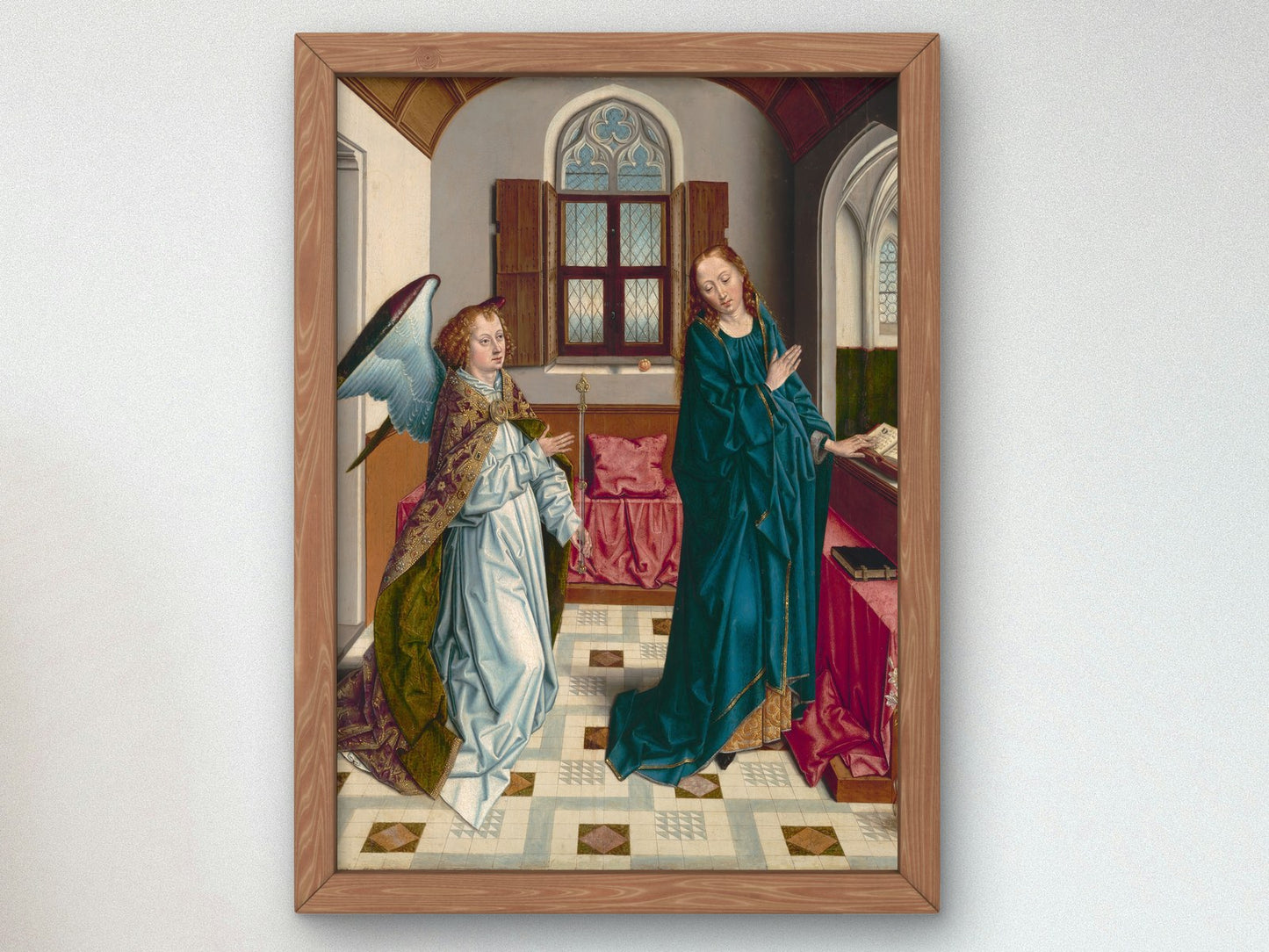 The Annunciation by Albert Bouts 1475, Wall Art Print, Fine Art Reproduction, Museum Quality Decor, Poster