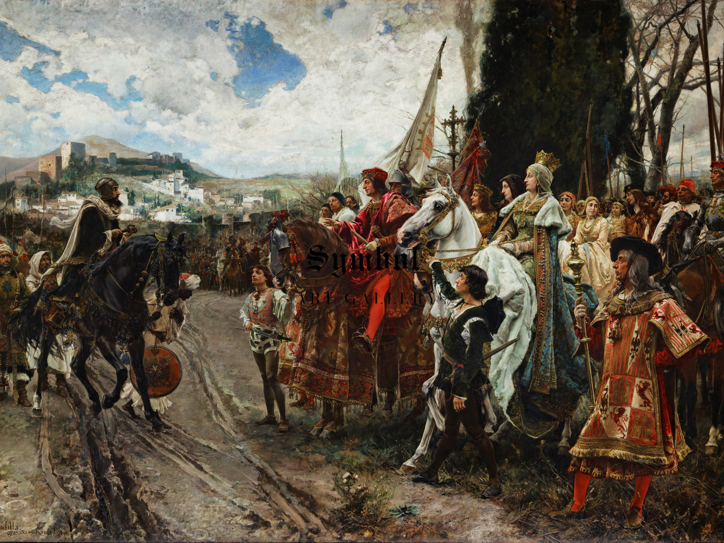 The Surrender of Granada by Francisco Pradilla y Ortiz 1882, Wall Art Print, Fine Art Reproduction, Museum Quality Decor, Poster