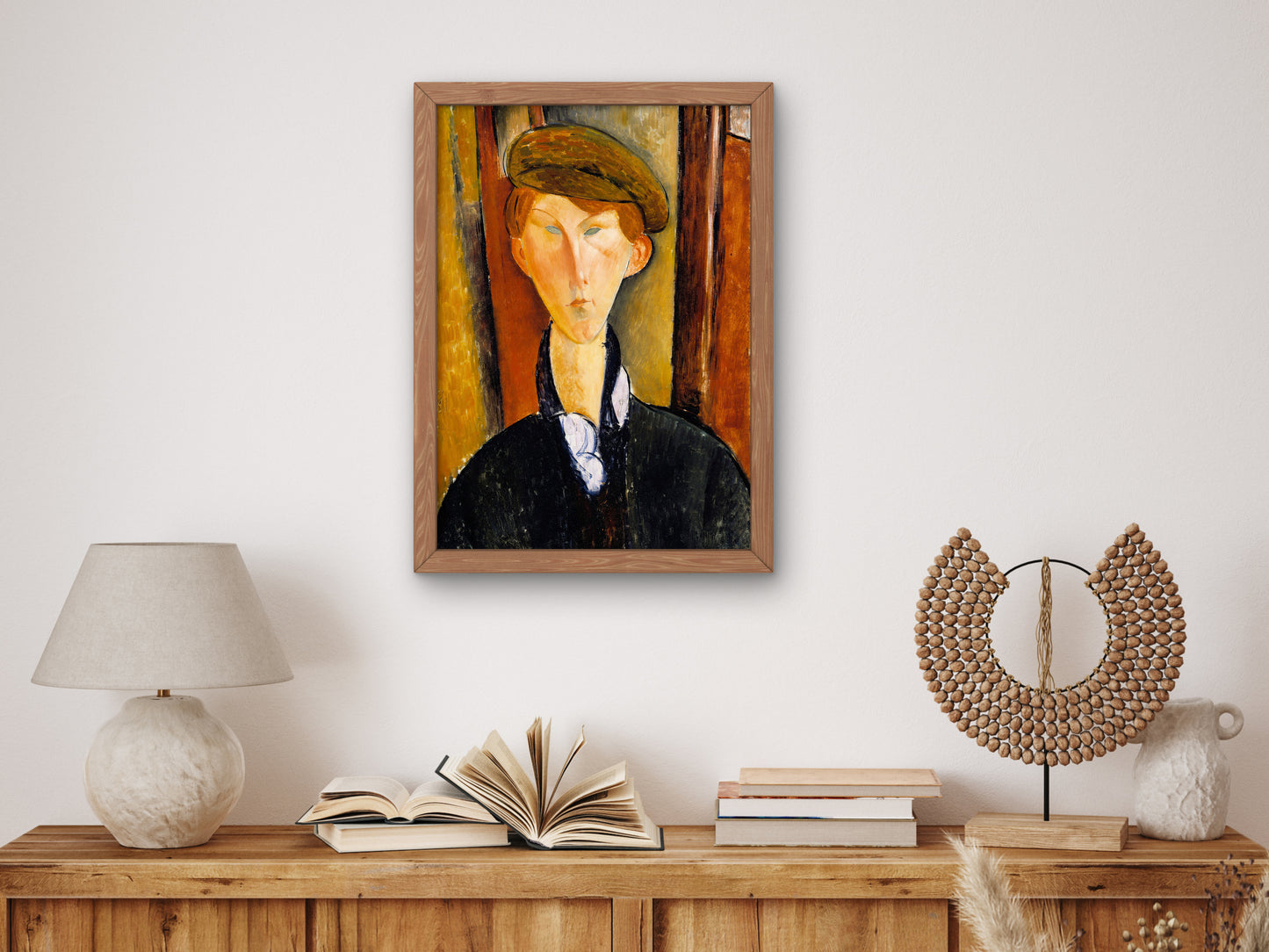 Young Man with a Cap by Amedeo Modigliani, Wall Art Print, Fine Art Reproduction, Museum Quality Decor, Poster
