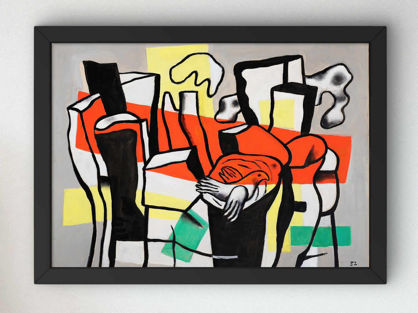 Bird in Front of Tree Trunks by Fernand Léger 1952, Wall Art Print, Fine Art Reproduction, Museum Quality Decor, Poster