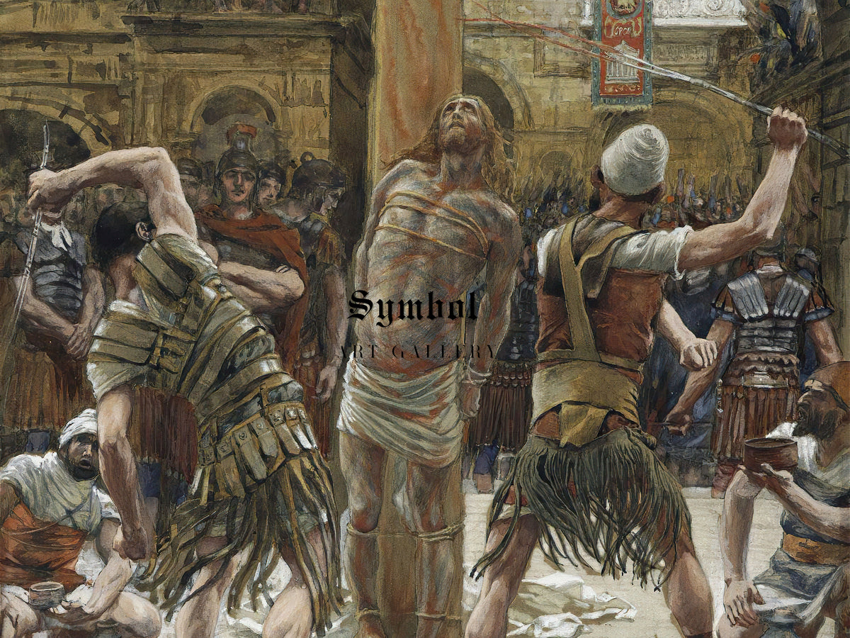 The Scourging on the Front by James Tissot 1886, Wall Art Print, Fine Art Reproduction, Museum Quality Decor, Poster