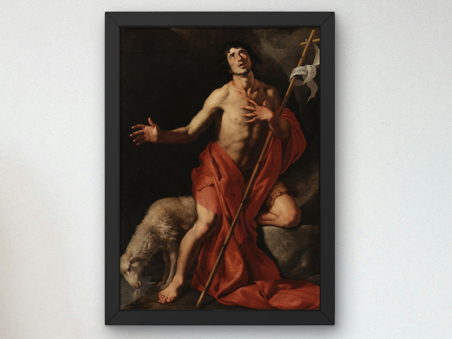 Saint John the Baptist by Cesare Fracanzano 1635, Wall Art Print, Fine Art Reproduction, Museum Quality Decor, Poster