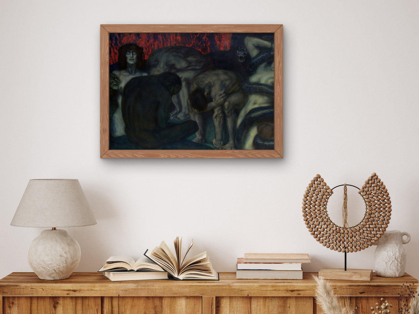 Inferno by Franz von Stuck 1908, Wall Art Print, Fine Art Reproduction, Museum Quality Decor, Poster