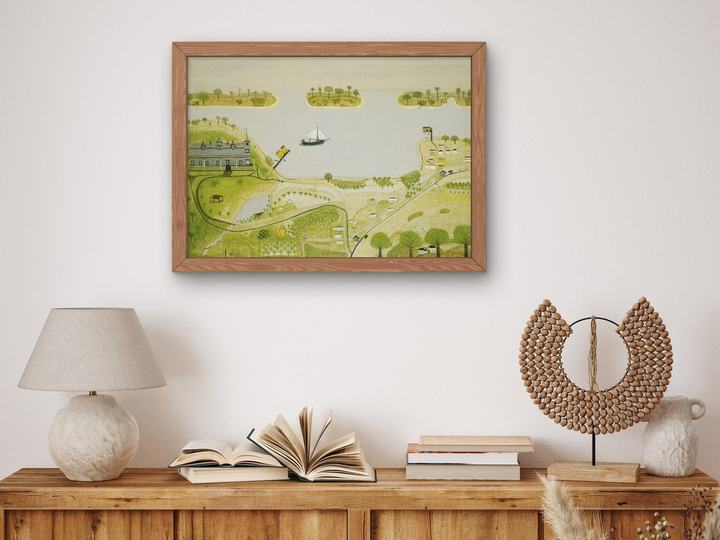 Southern Resort Town by Dana Smith 1880, Wall Art Print, Fine Art Reproduction, Museum Quality Decor, Poster