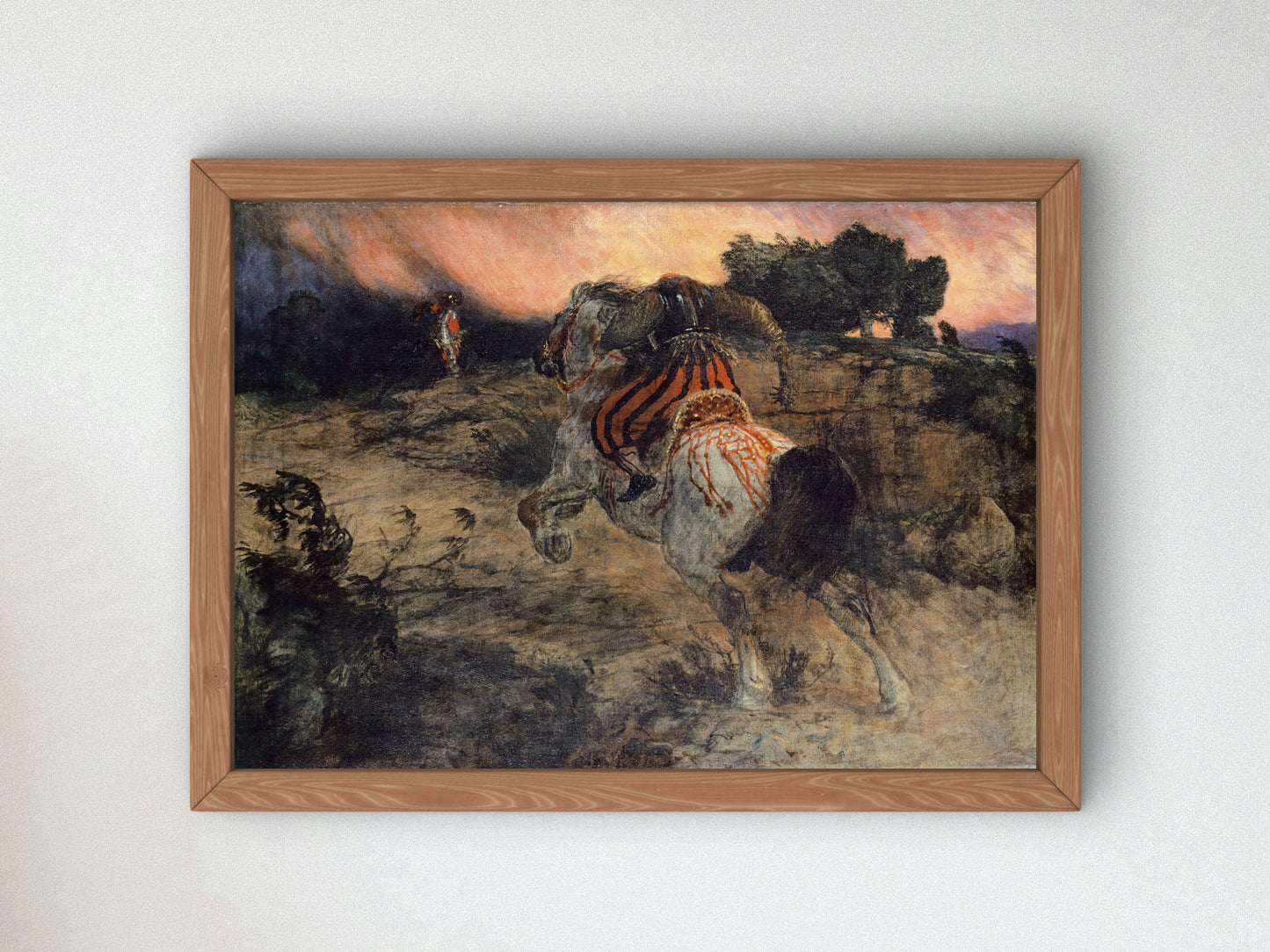 Astolf Riding Away with the Head of Orill by Arnold Böcklin 1873, Wall Art Print, Fine Art Reproduction, Museum Quality Decor, Poster
