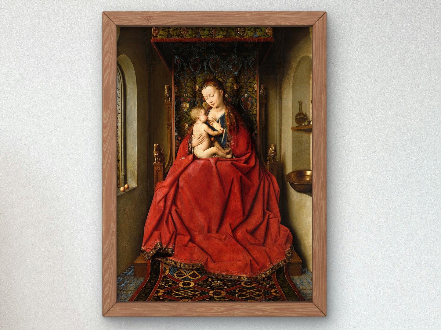 Lucca Madonna by Jan van Eyck 1435, Wall Art Print, Fine Art Reproduction, Museum Quality Decor, Poster