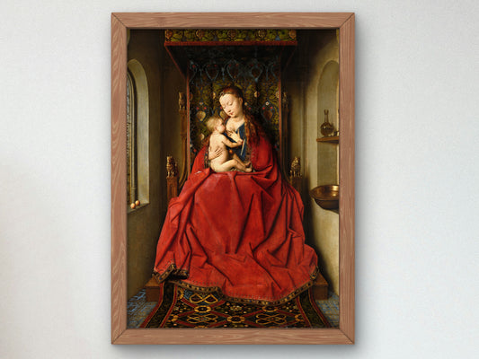 Lucca Madonna by Jan van Eyck 1435, Wall Art Print, Fine Art Reproduction, Museum Quality Decor, Poster