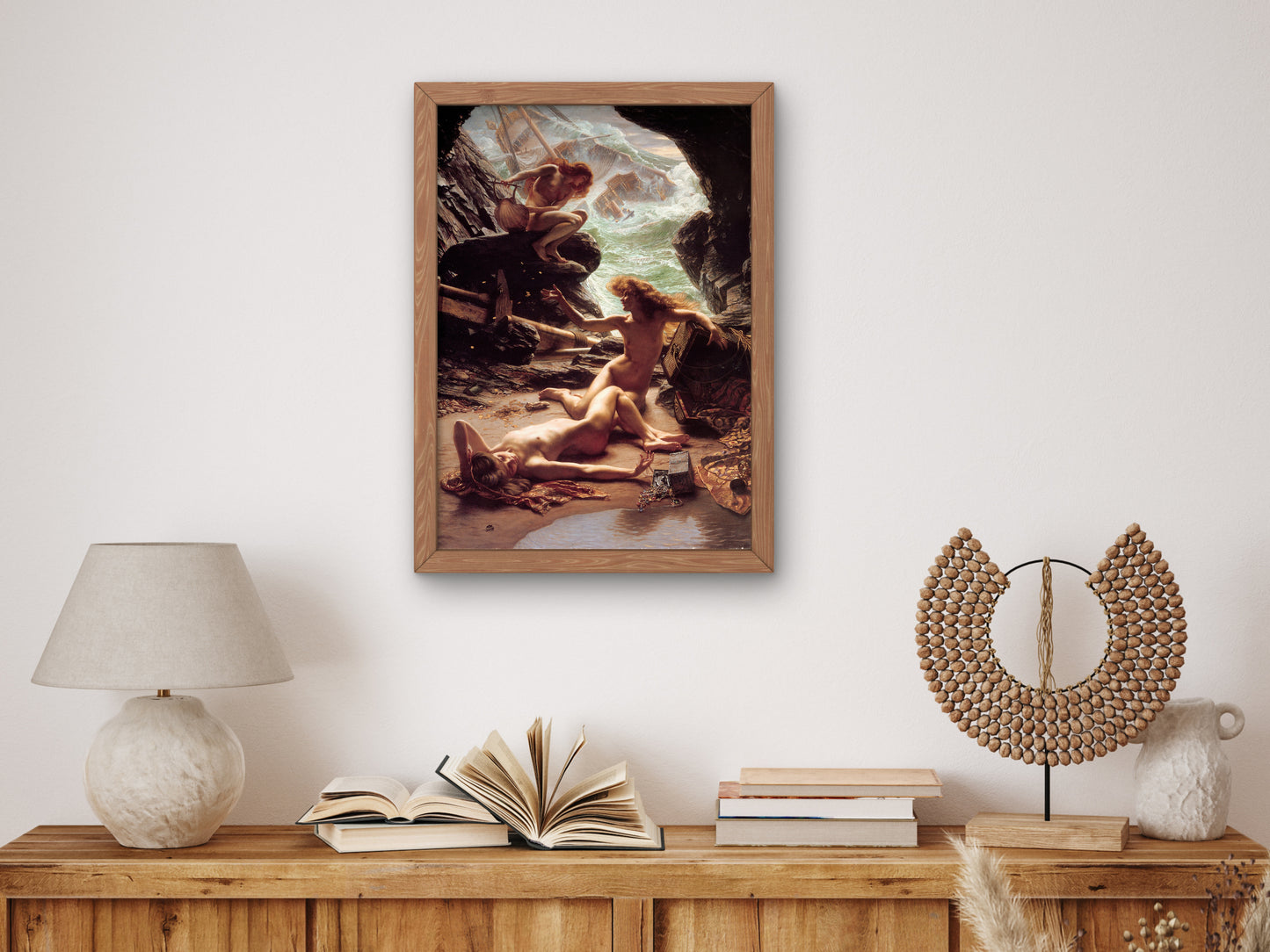 Cave of the Storm Nymphs by Edward John Poynter 1903, Wall Art Print, Fine Art Reproduction, Museum Quality Decor, Poster