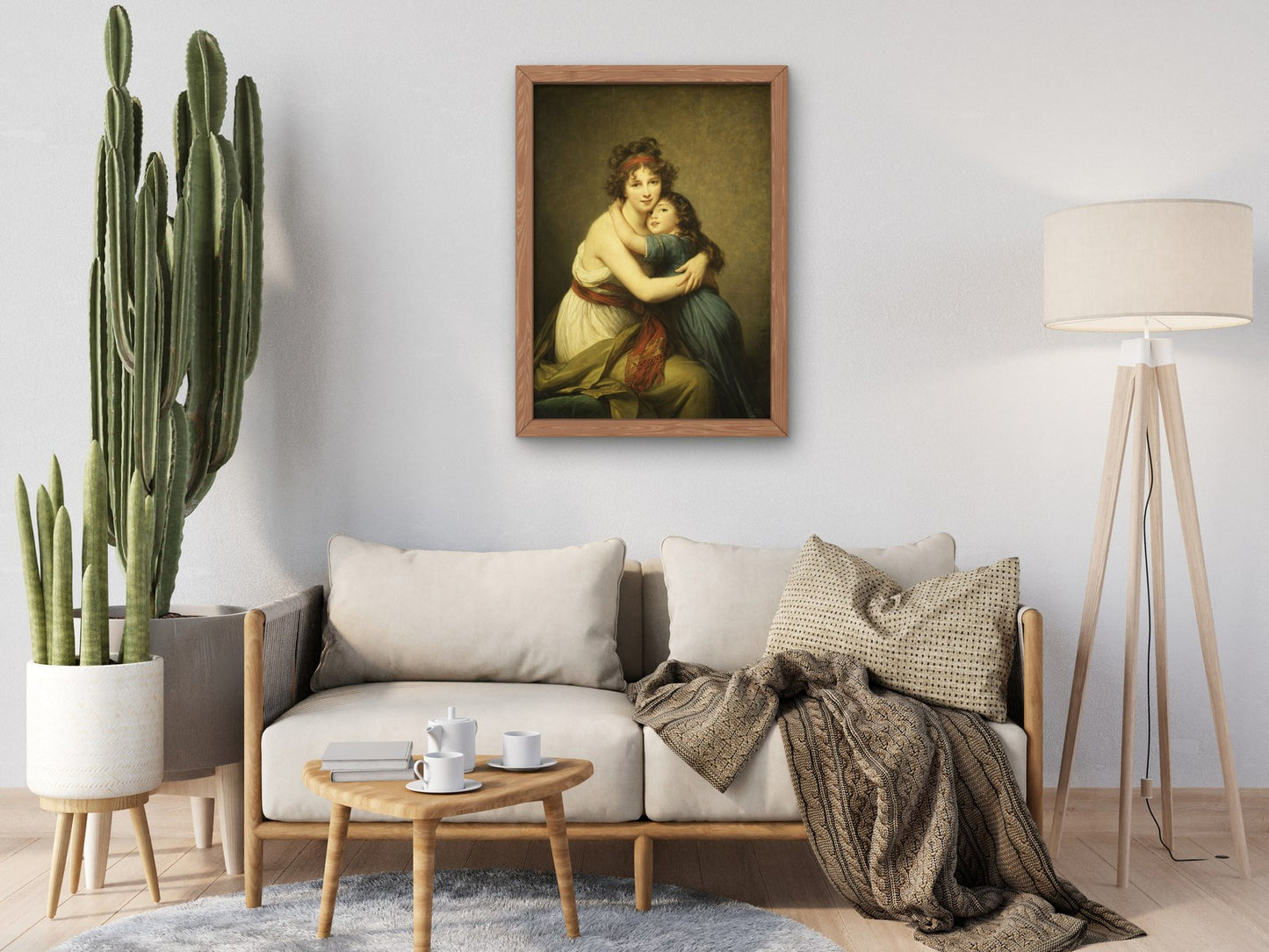 Madame Vigée Le Brun and Her Daughter Jeanne Lucie Julie by Élisabeth Vigée Le Brun 1786, Wall Art Print, Fine Art Reproduction