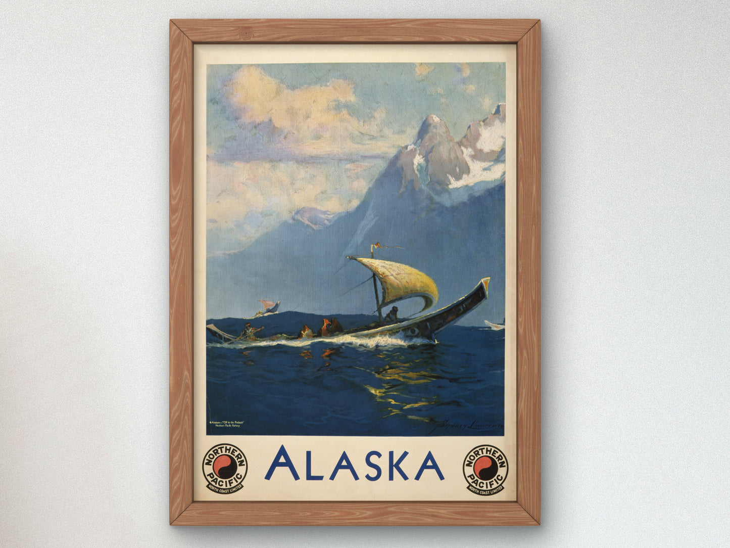 Alaska North Coast Limited by Sydney Mortimer Laurence 1920, Wall Art Print, Fine Art Reproduction, Museum Quality Decor, Poster
